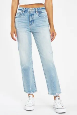 Ava High Rise Straight Denim