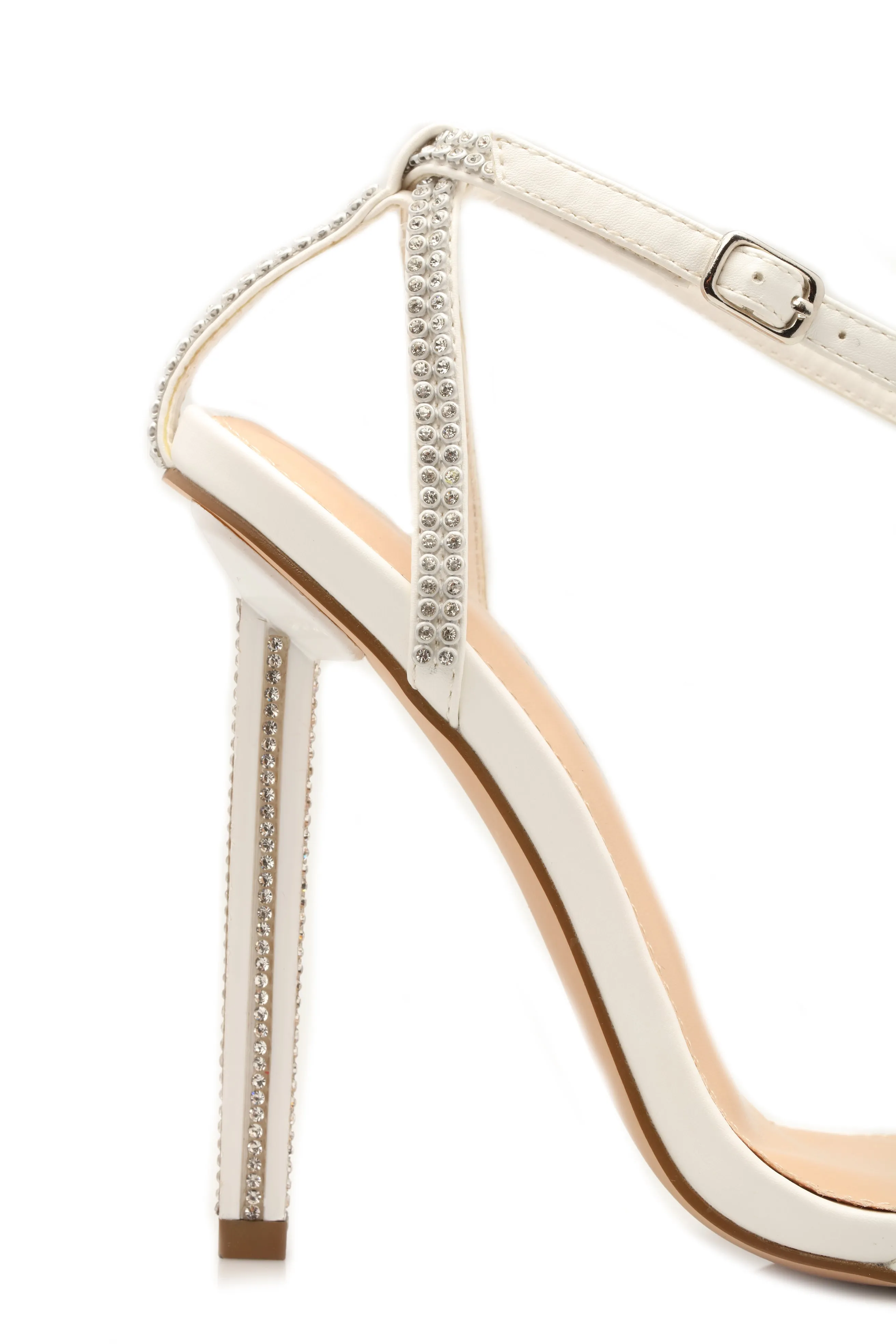 Be Amused Heeled Sandal - White