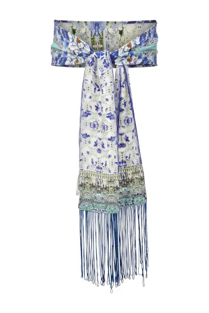 BELT WITH TASSELS PORCELAIN PARADISE