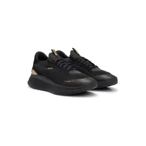BOSS SOCK TRAINERS WITH KNITTED UPPER AND FISHBONE SOLE