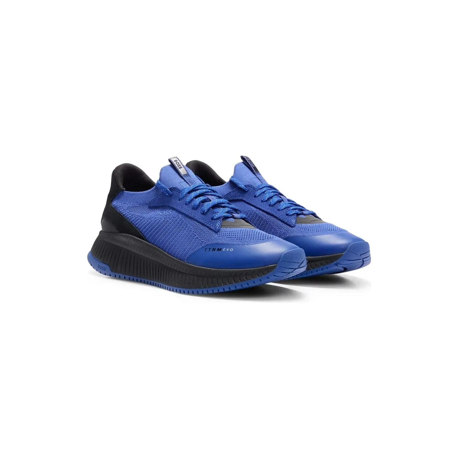 BOSS SOCK TRAINERS WITH KNITTED UPPER AND FISHBONE SOLE