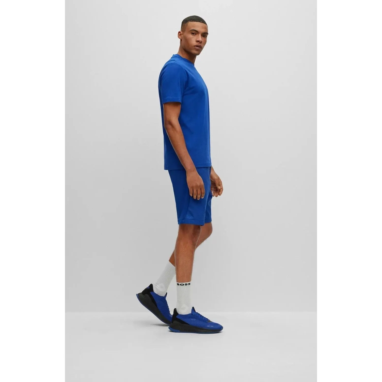 BOSS SOCK TRAINERS WITH KNITTED UPPER AND FISHBONE SOLE