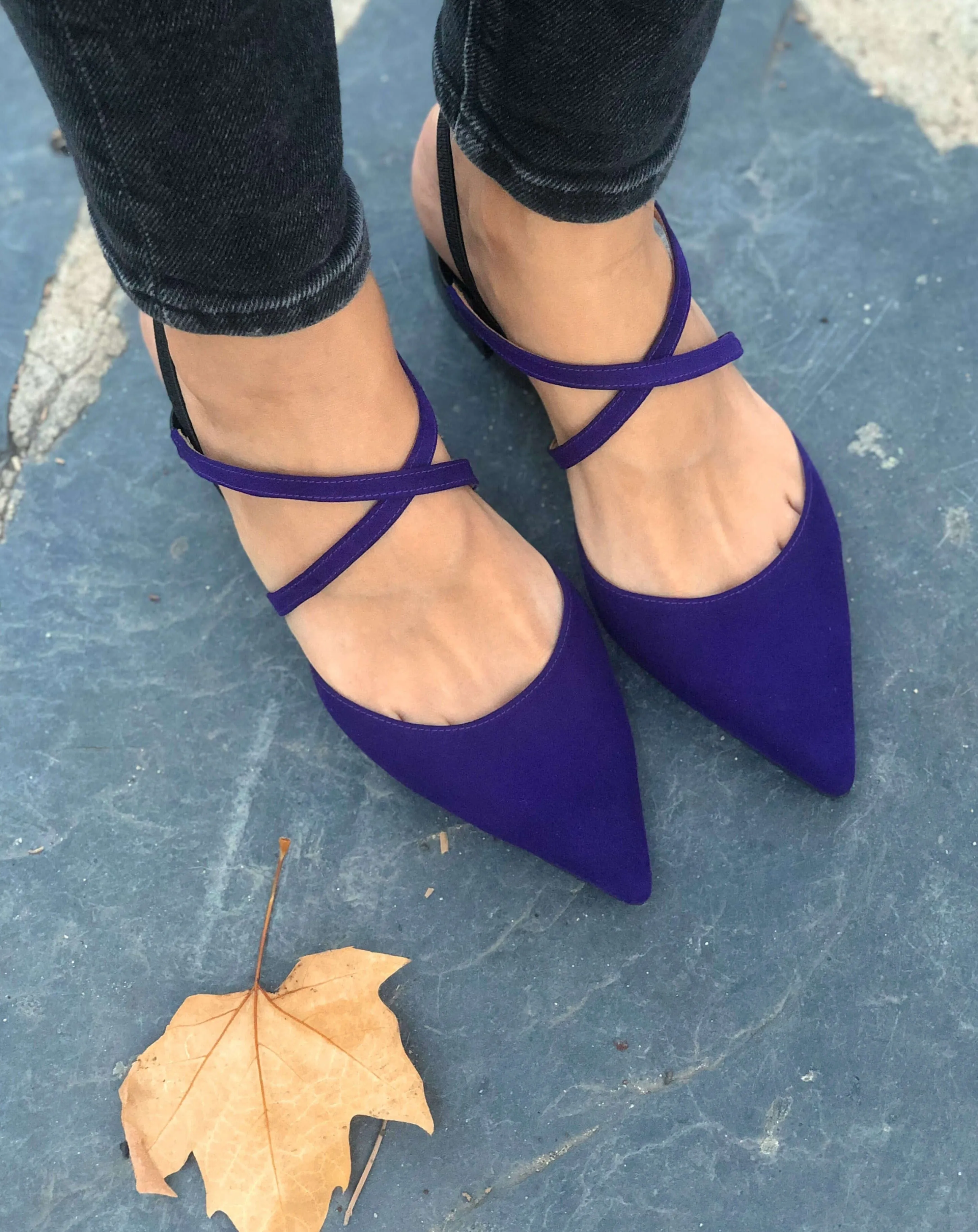 Cairo Vegan Eco Suede Mid-Heel Pumps | Violet