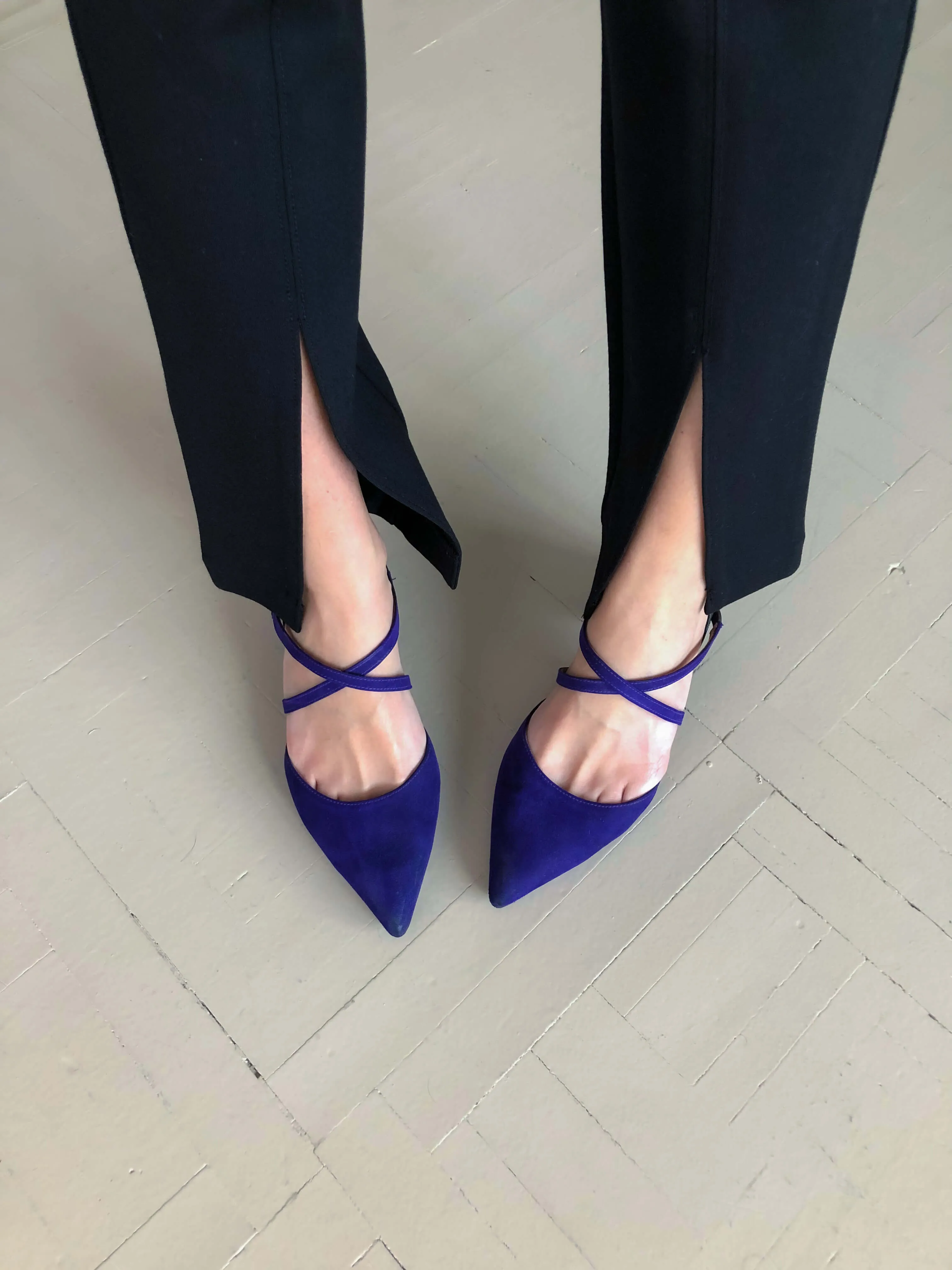 Cairo Vegan Eco Suede Mid-Heel Pumps | Violet