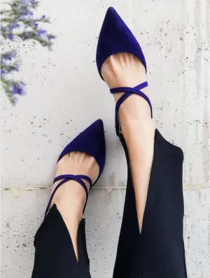 Cairo Vegan Eco Suede Mid-Heel Pumps | Violet