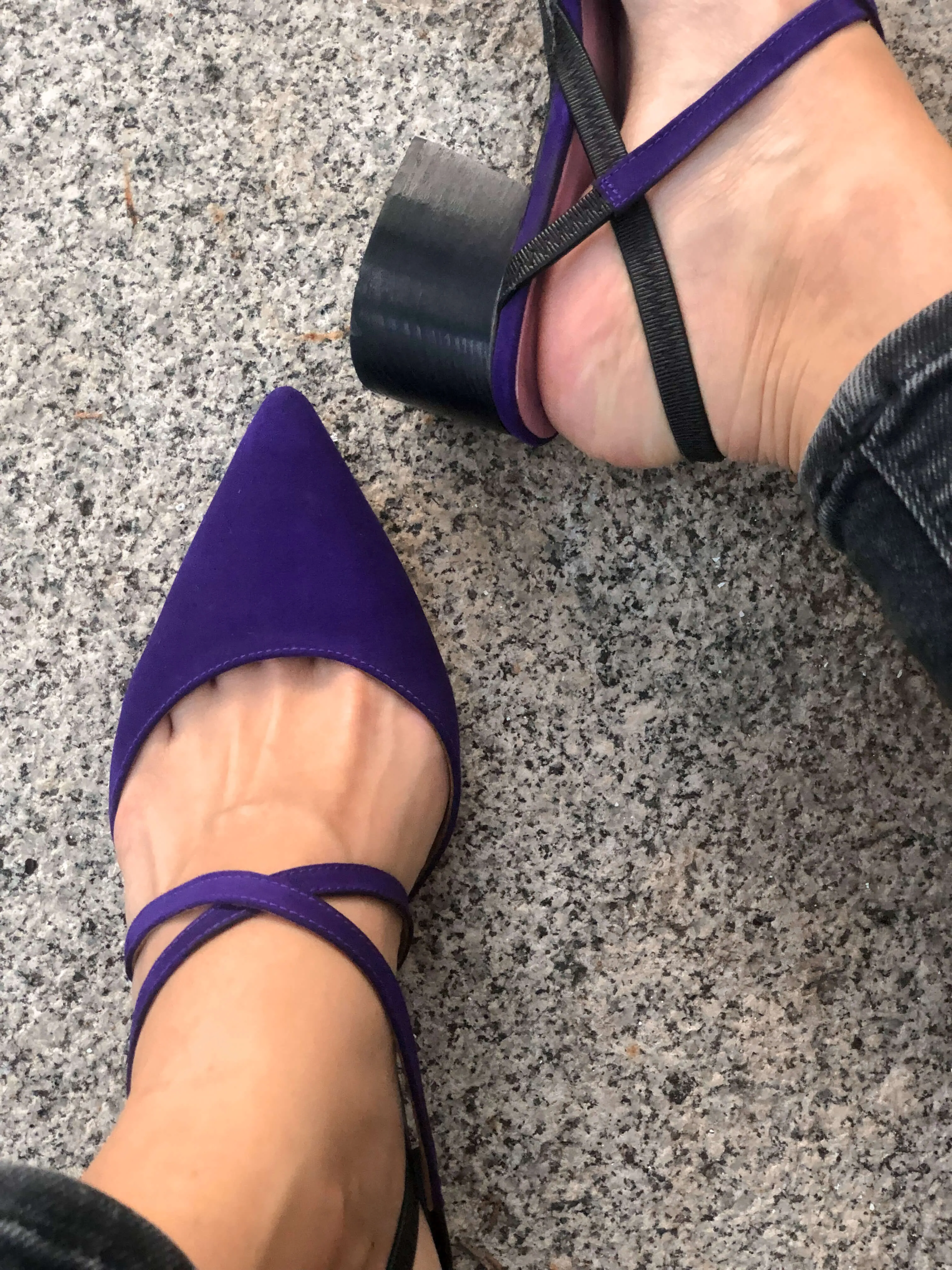 Cairo Vegan Eco Suede Mid-Heel Pumps | Violet