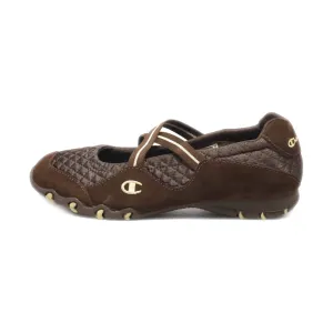 Champion Ballerinas Suede Brown Colour For Women