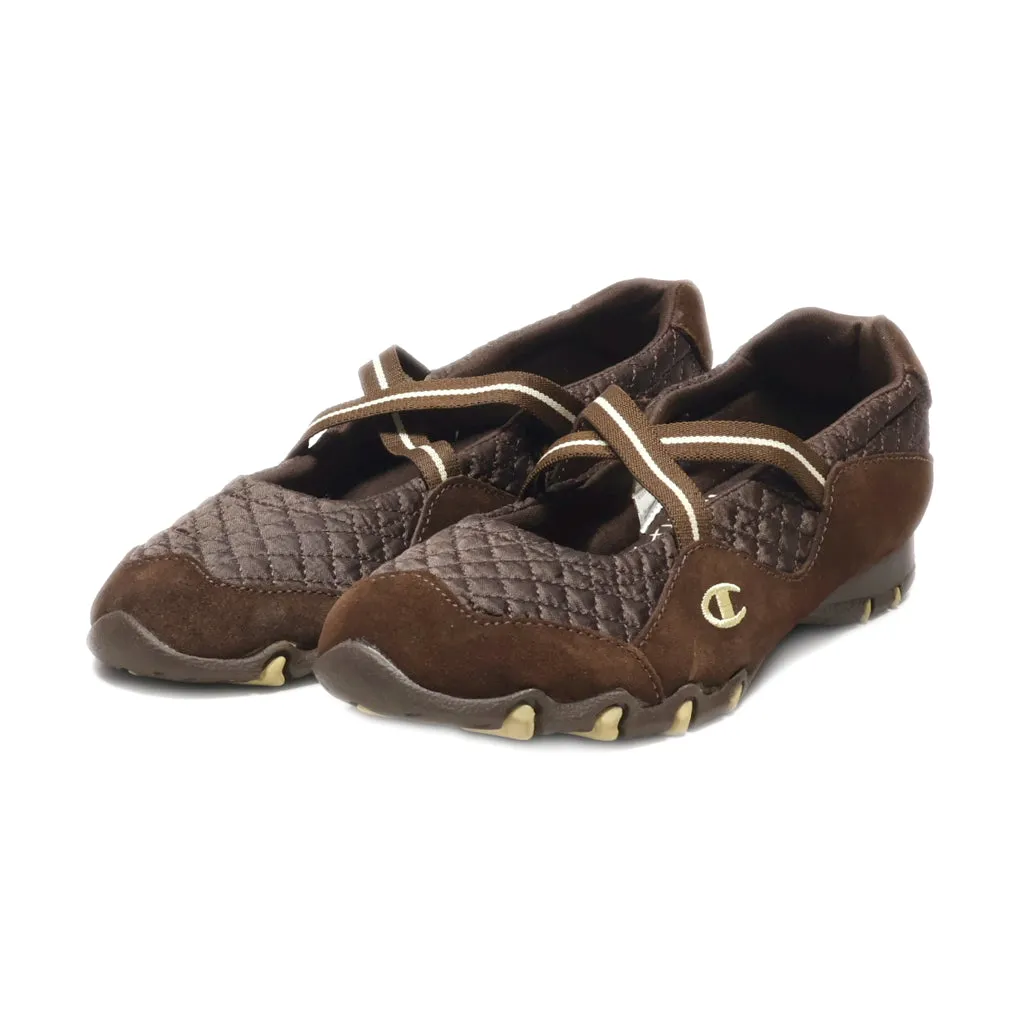 Champion Ballerinas Suede Brown Colour For Women