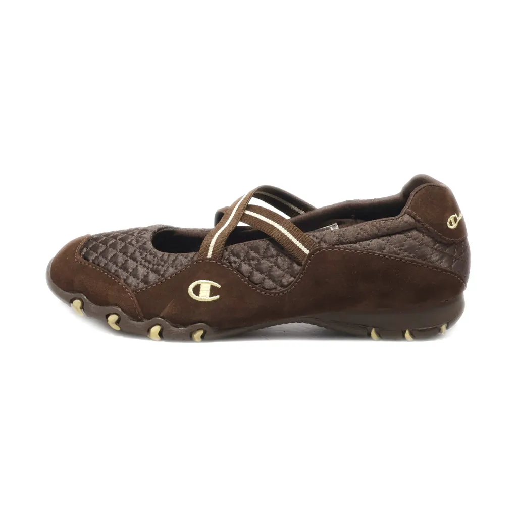 Champion Ballerinas Suede Brown Colour For Women