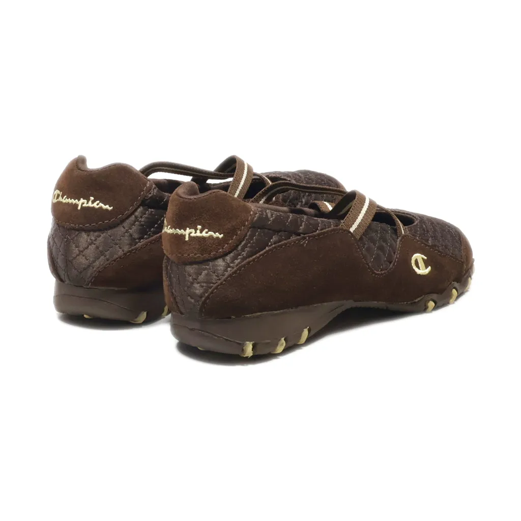 Champion Ballerinas Suede Brown Colour For Women