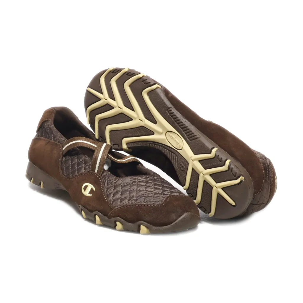 Champion Ballerinas Suede Brown Colour For Women
