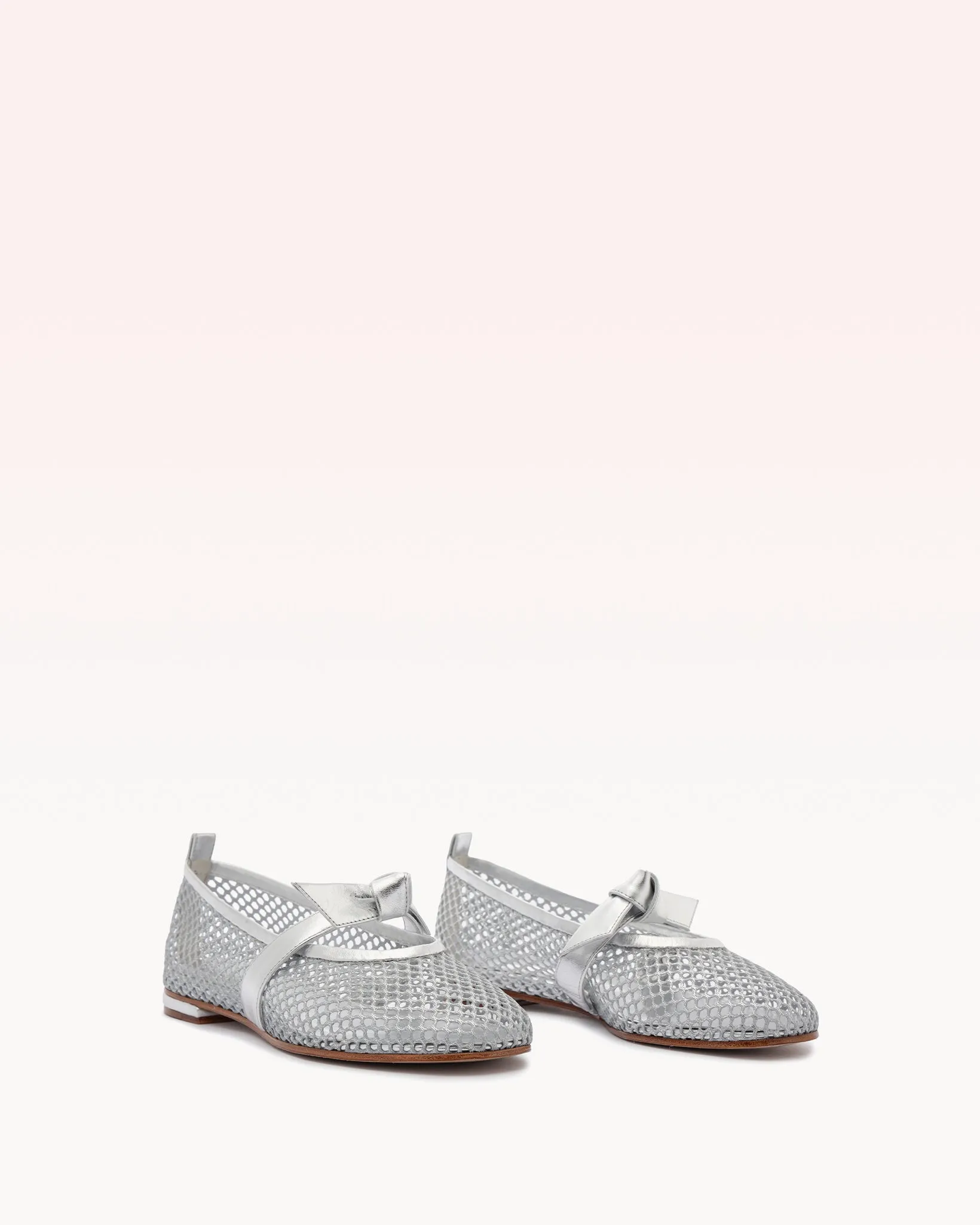 Clarita Ballerina Mesh Silver