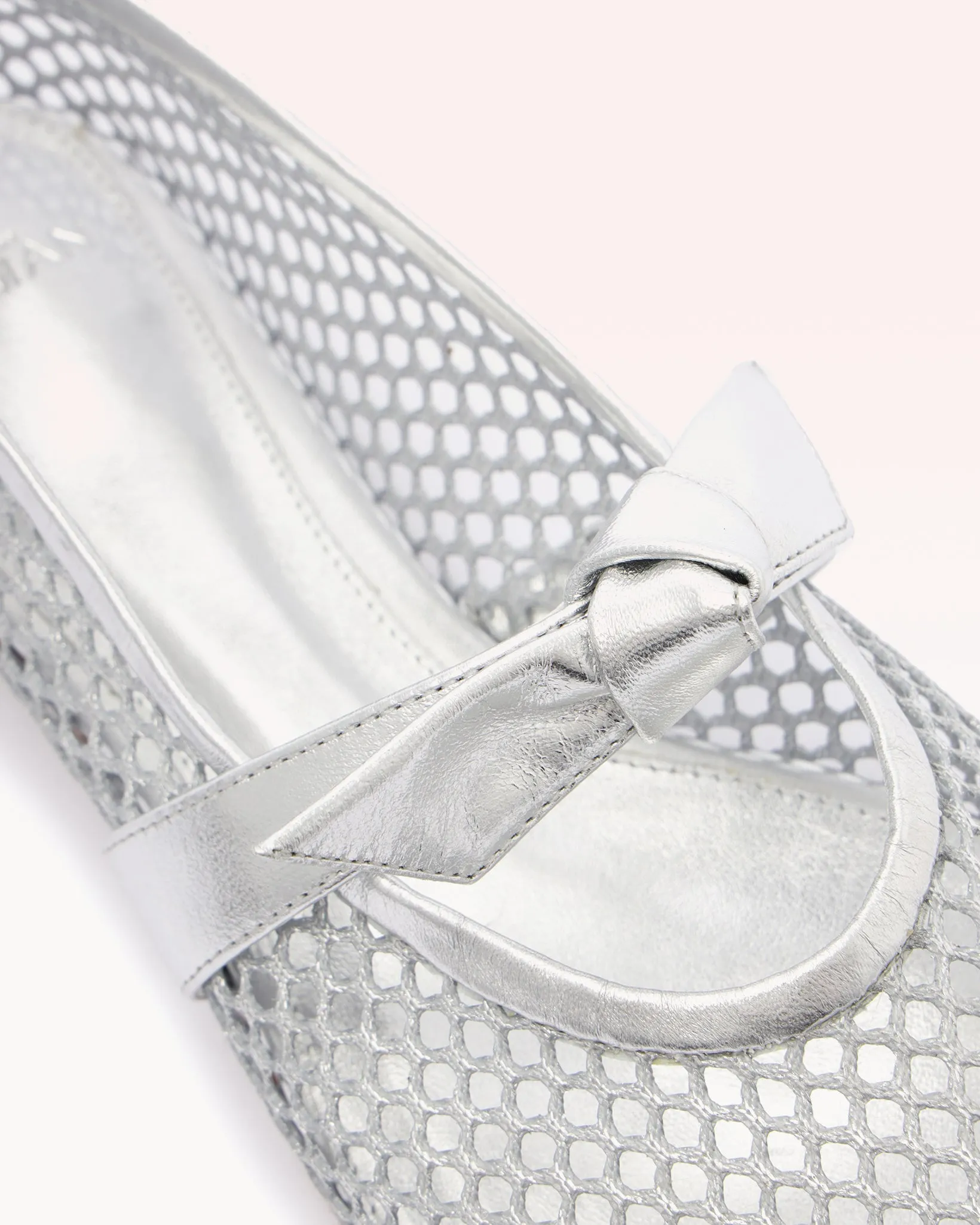 Clarita Ballerina Mesh Silver