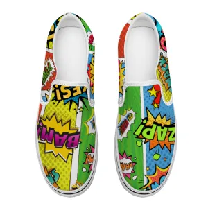 Comic Book Geek Collection - Unisex Slip-On Canvas Sneakers