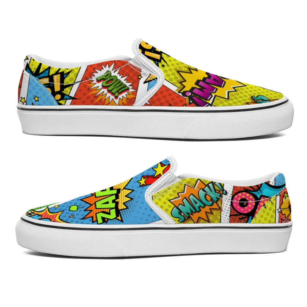Comic Book Geek Collection - Unisex Slip-On Canvas Sneakers