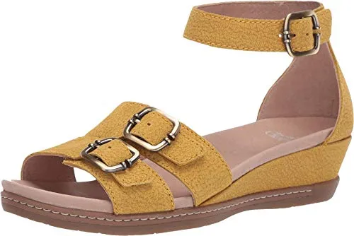Dansko Women's Astrid Yellow Wedge Comfort Sandals 7.5-8 M US