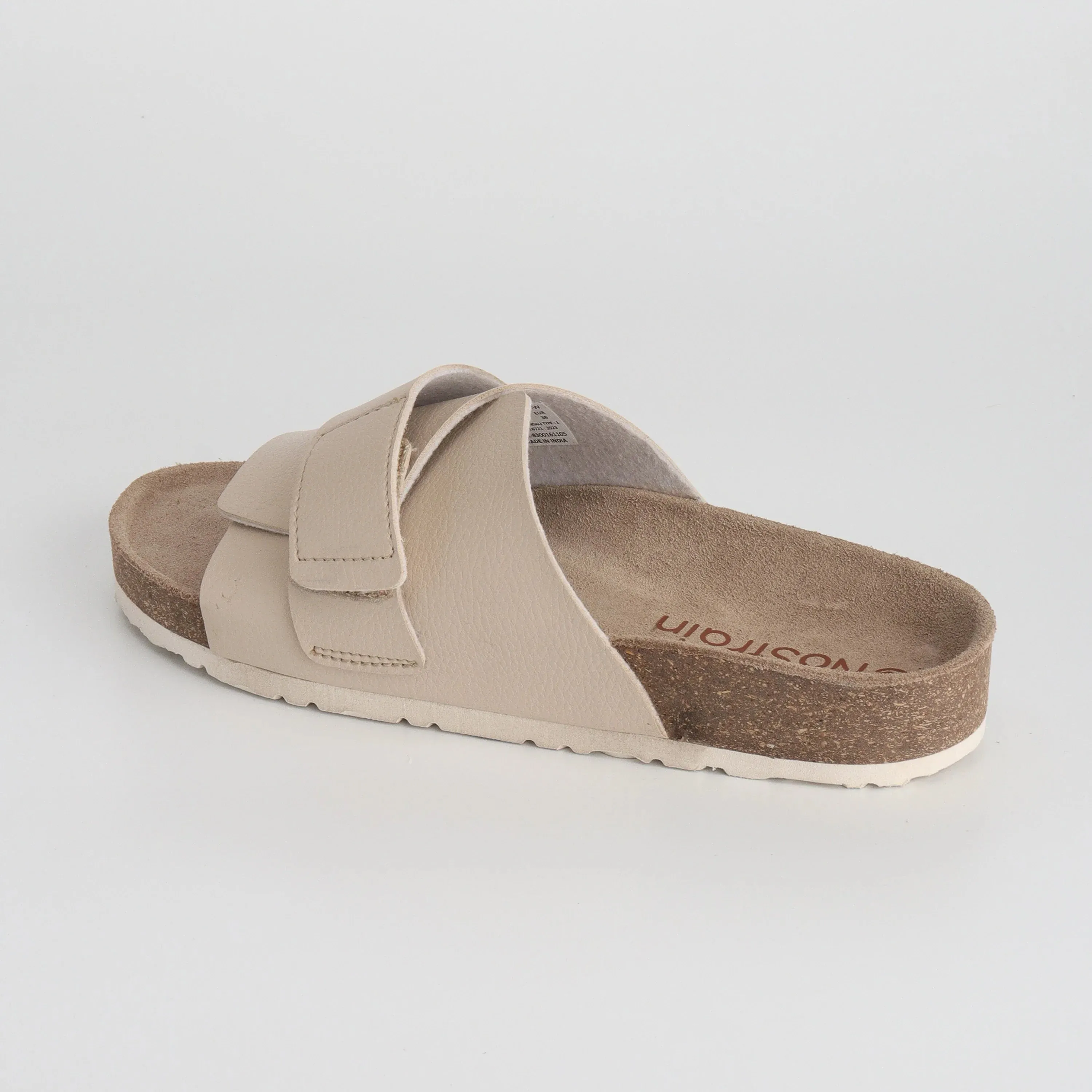 Double Layered Cork Leather Sandals for Women 2.0 – Beige