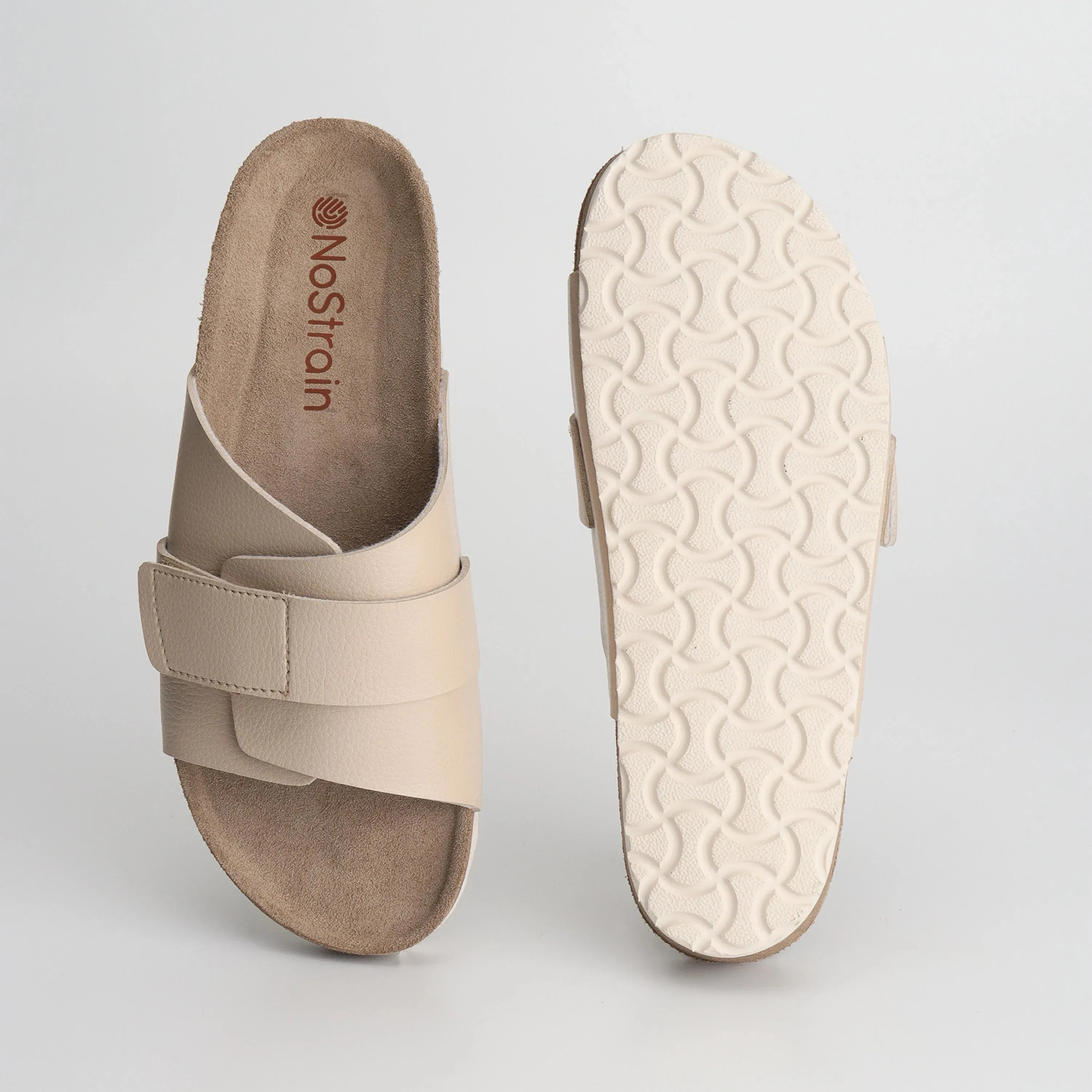 Double Layered Cork Leather Sandals for Women 2.0 – Beige