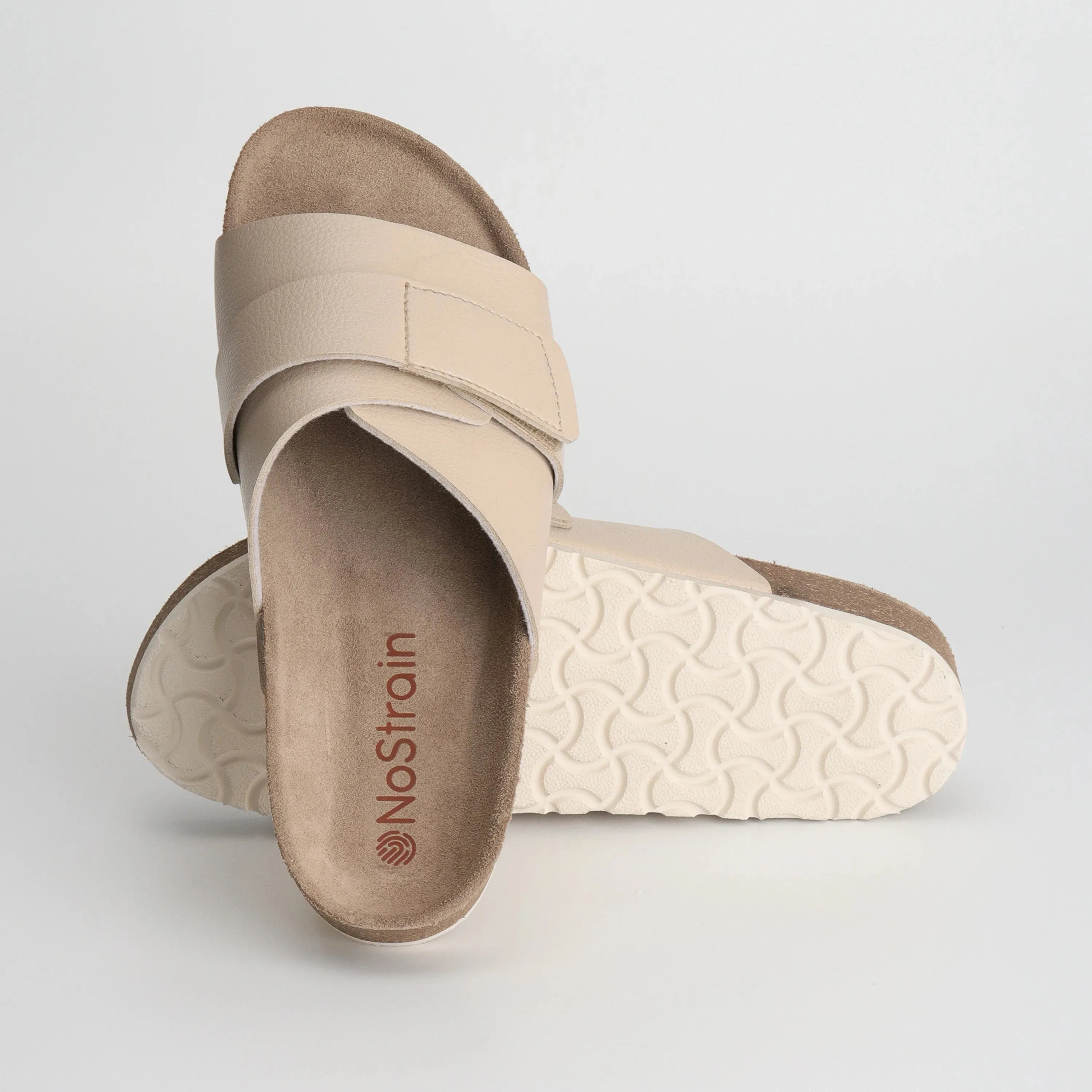 Double Layered Cork Leather Sandals for Women 2.0 – Beige