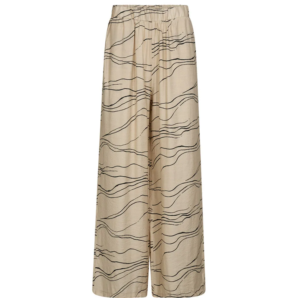 Evy loose pants / 100262 - Cream Graphic