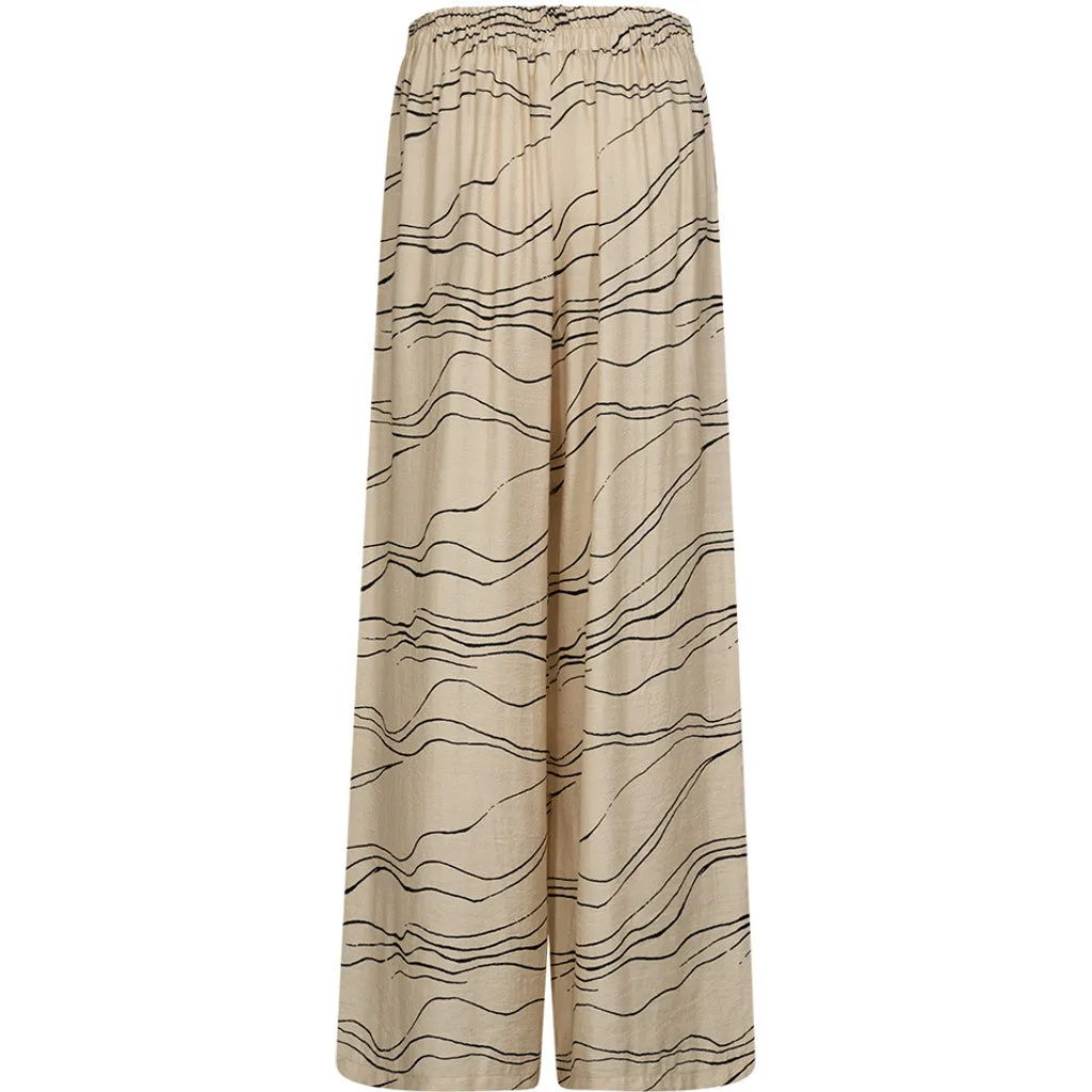 Evy loose pants / 100262 - Cream Graphic