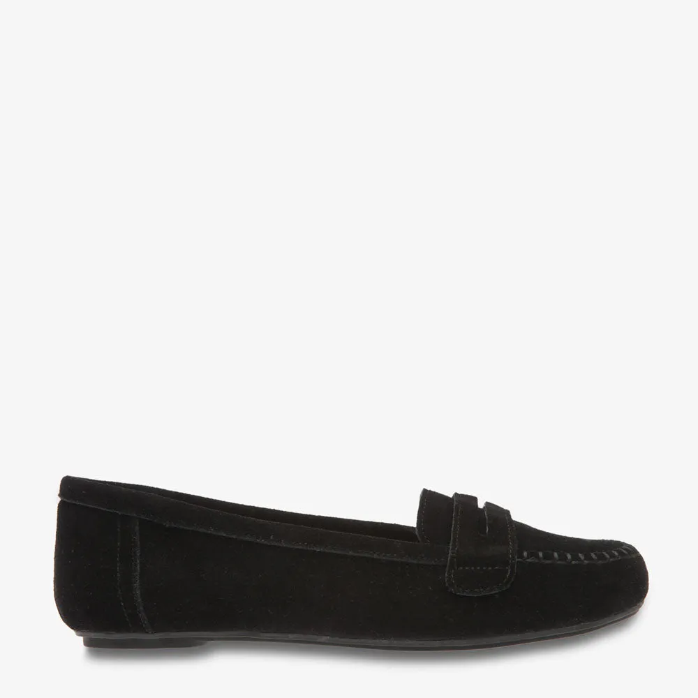 Fifi Black Suede Loafer