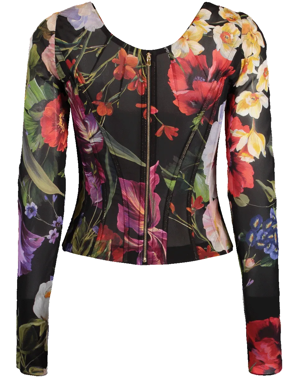 Floral Sheer Top