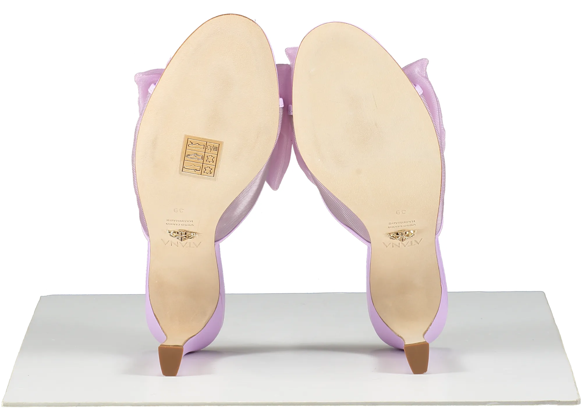House of Atana Purple Violet Bow 85mm Mules UK 6 EU 39 