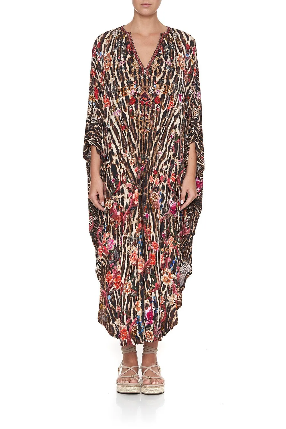 JERSEY LONG KAFTAN WITH ROUNDED HEM LIV A LITTLE