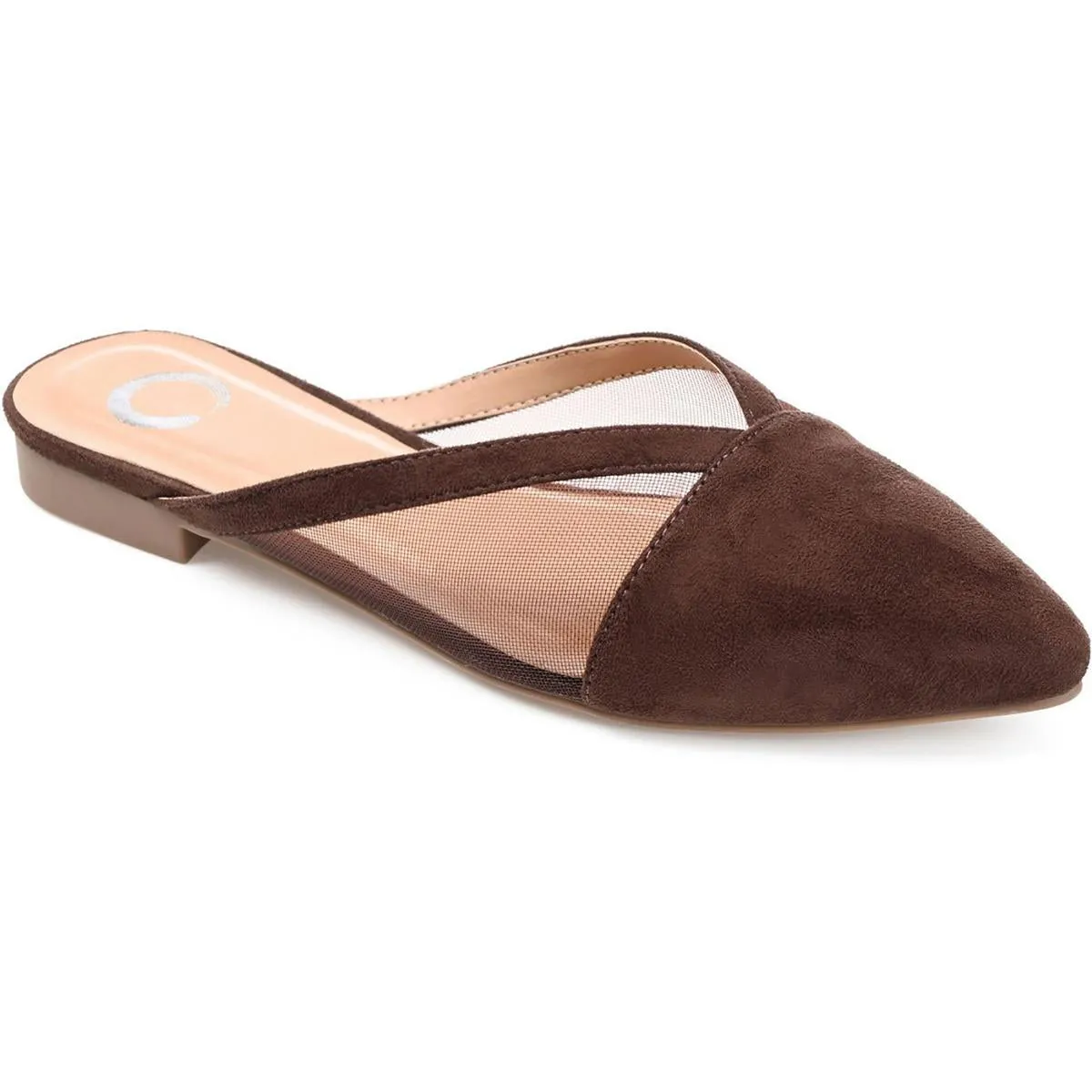 Journee Collection Womens Reeo Leather Pointed Toe Mules