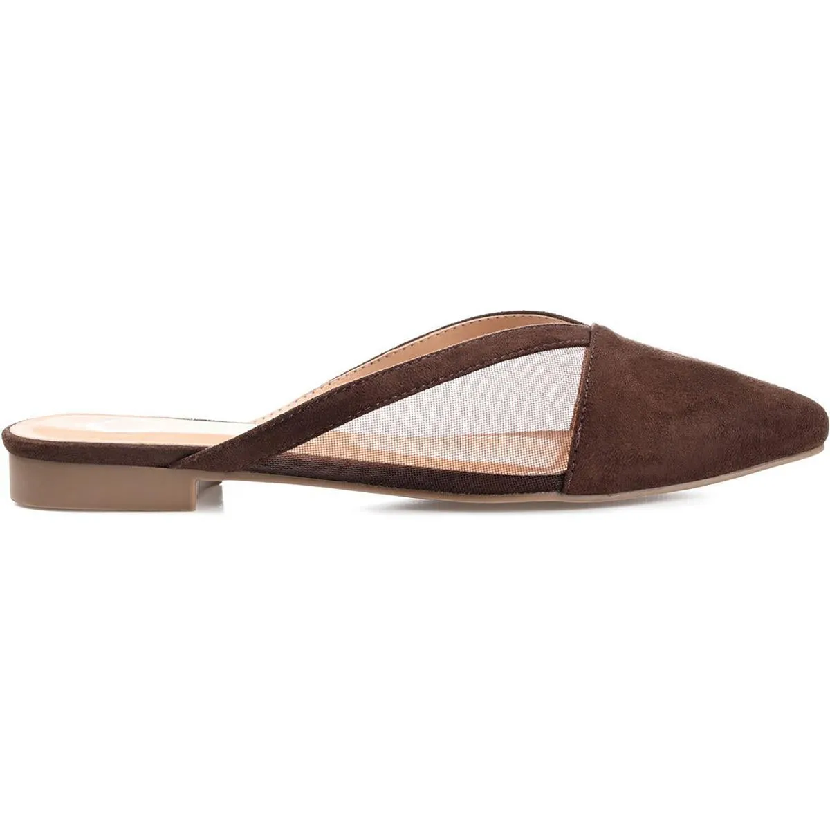Journee Collection Womens Reeo Leather Pointed Toe Mules