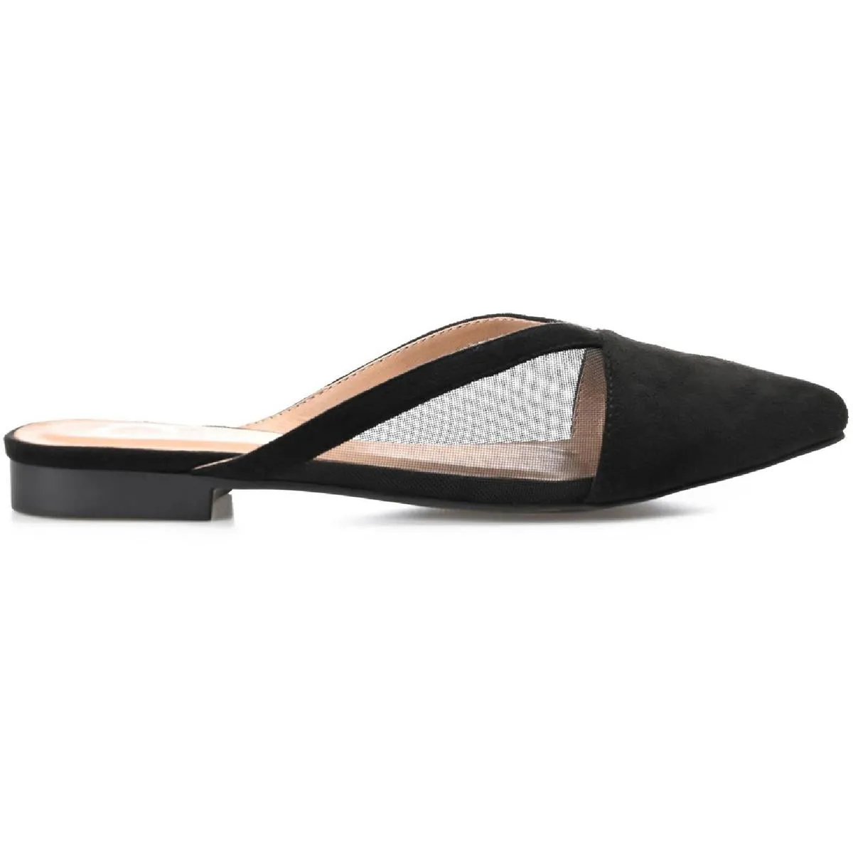 Journee Collection Womens Reeo Leather Pointed Toe Mules
