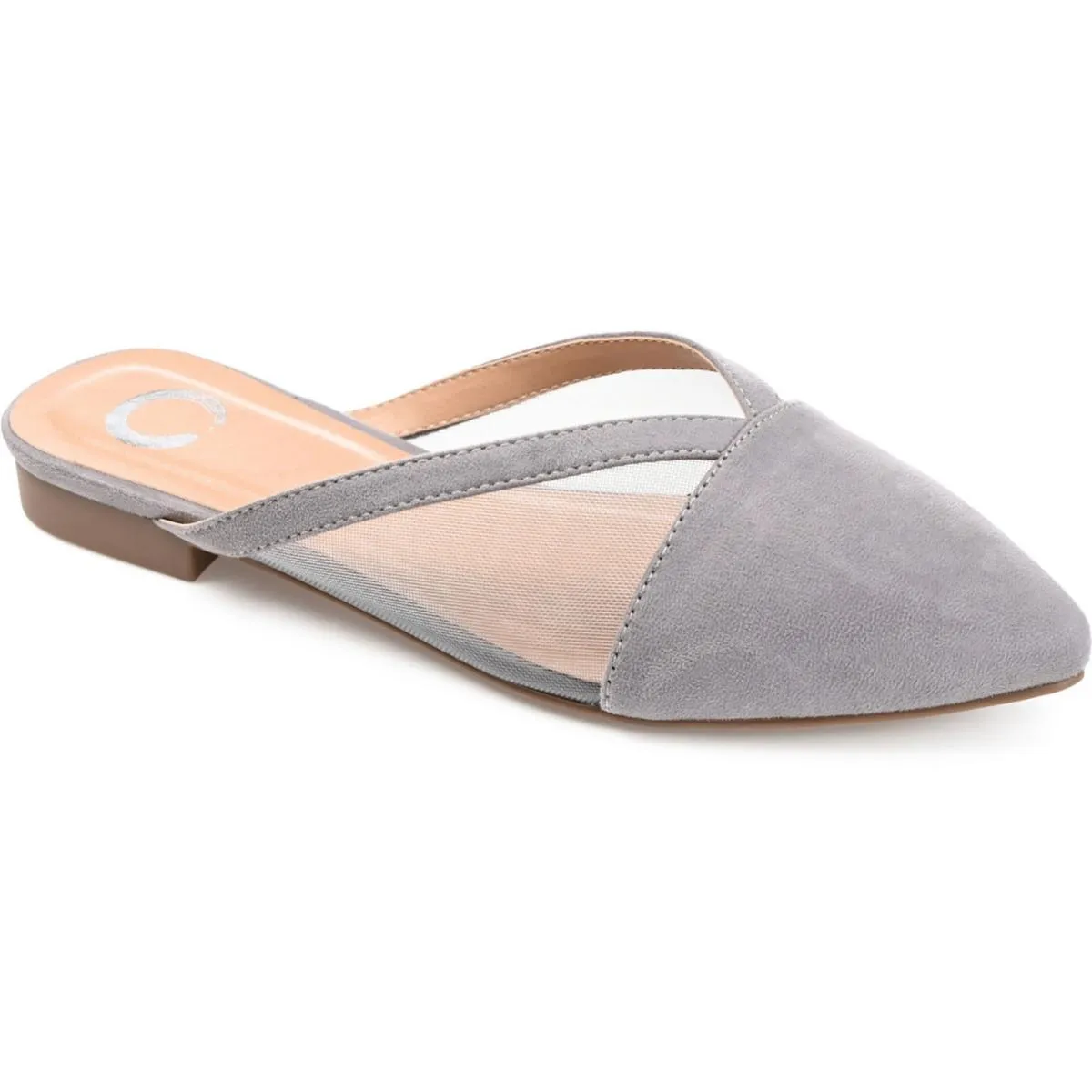 Journee Collection Womens Reeo Leather Pointed Toe Mules
