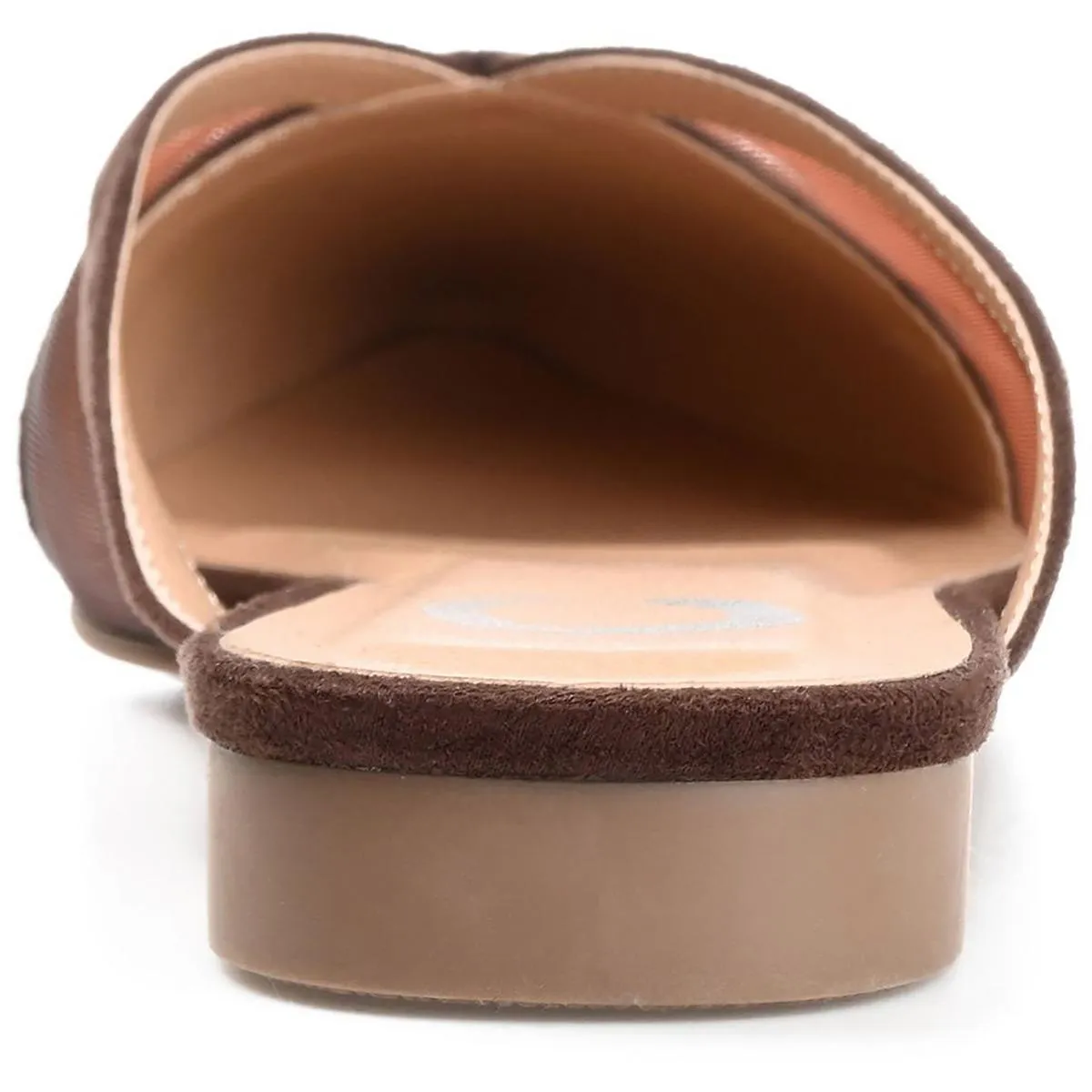 Journee Collection Womens Reeo Leather Pointed Toe Mules