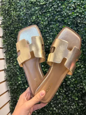 Knit Gold Sandal