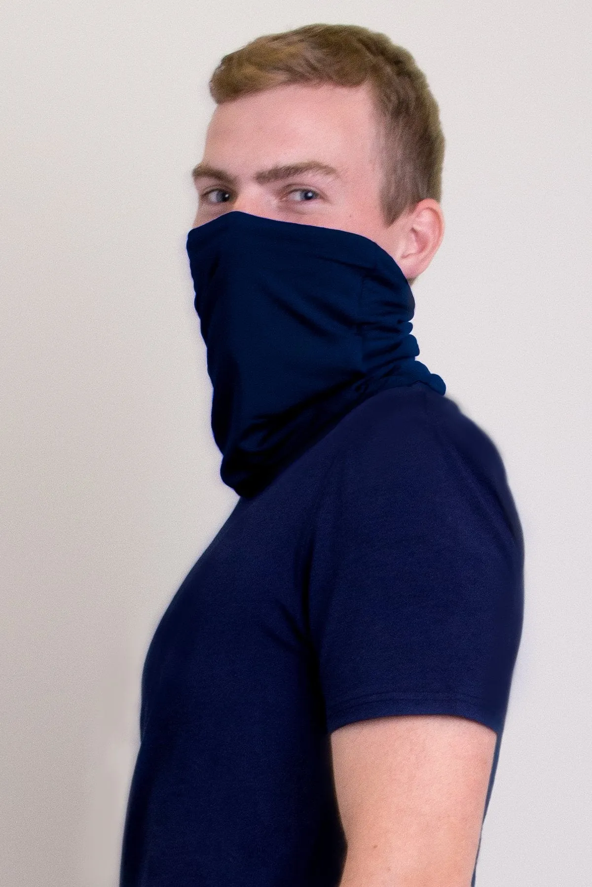 Neck Warmer/Face Cover, Indigo, Bamboo