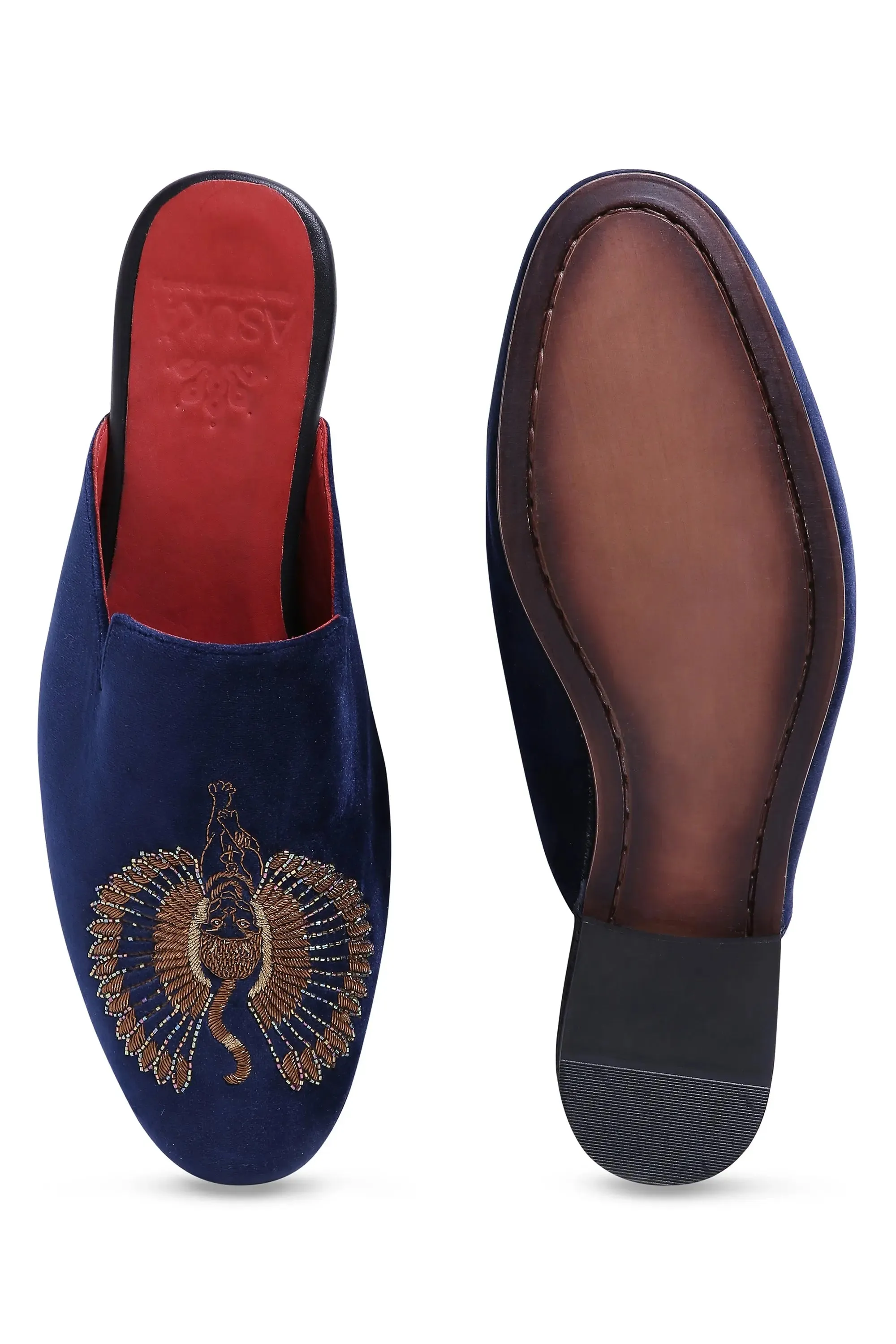 Pharaoh's Gaze Royal Blue Mules