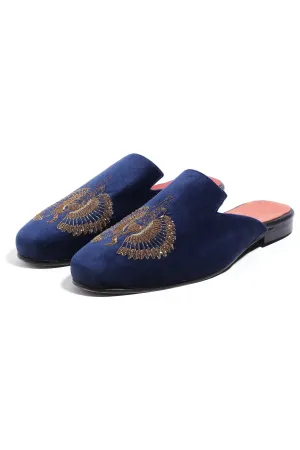 Pharaoh's Gaze Royal Blue Mules