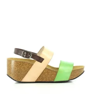 Plakton 275028 Green & Beige Wedges
