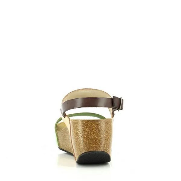 Plakton 275028 Green & Beige Wedges
