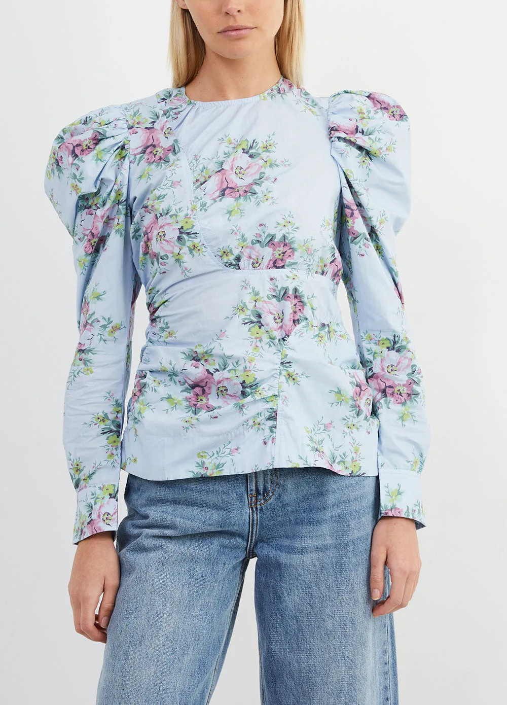 Printed Cotton Poplin Blouse