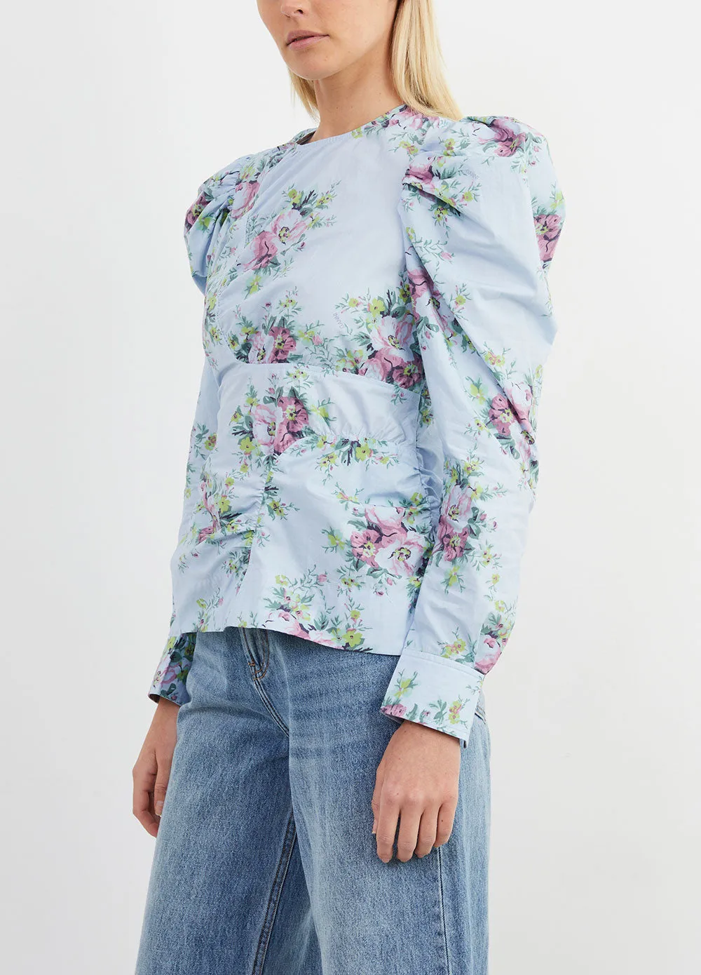 Printed Cotton Poplin Blouse