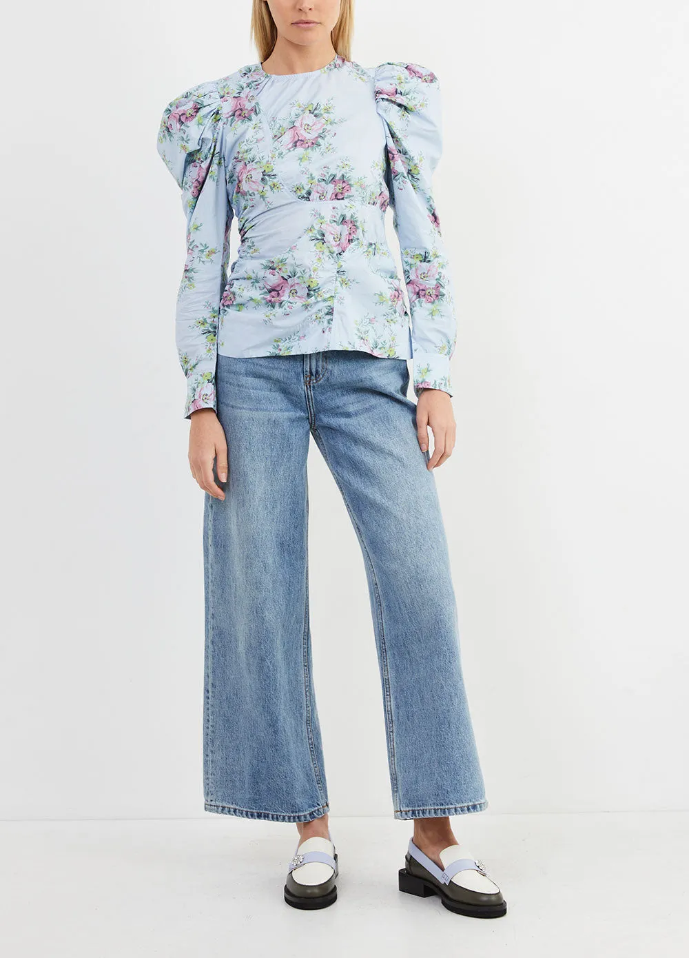 Printed Cotton Poplin Blouse