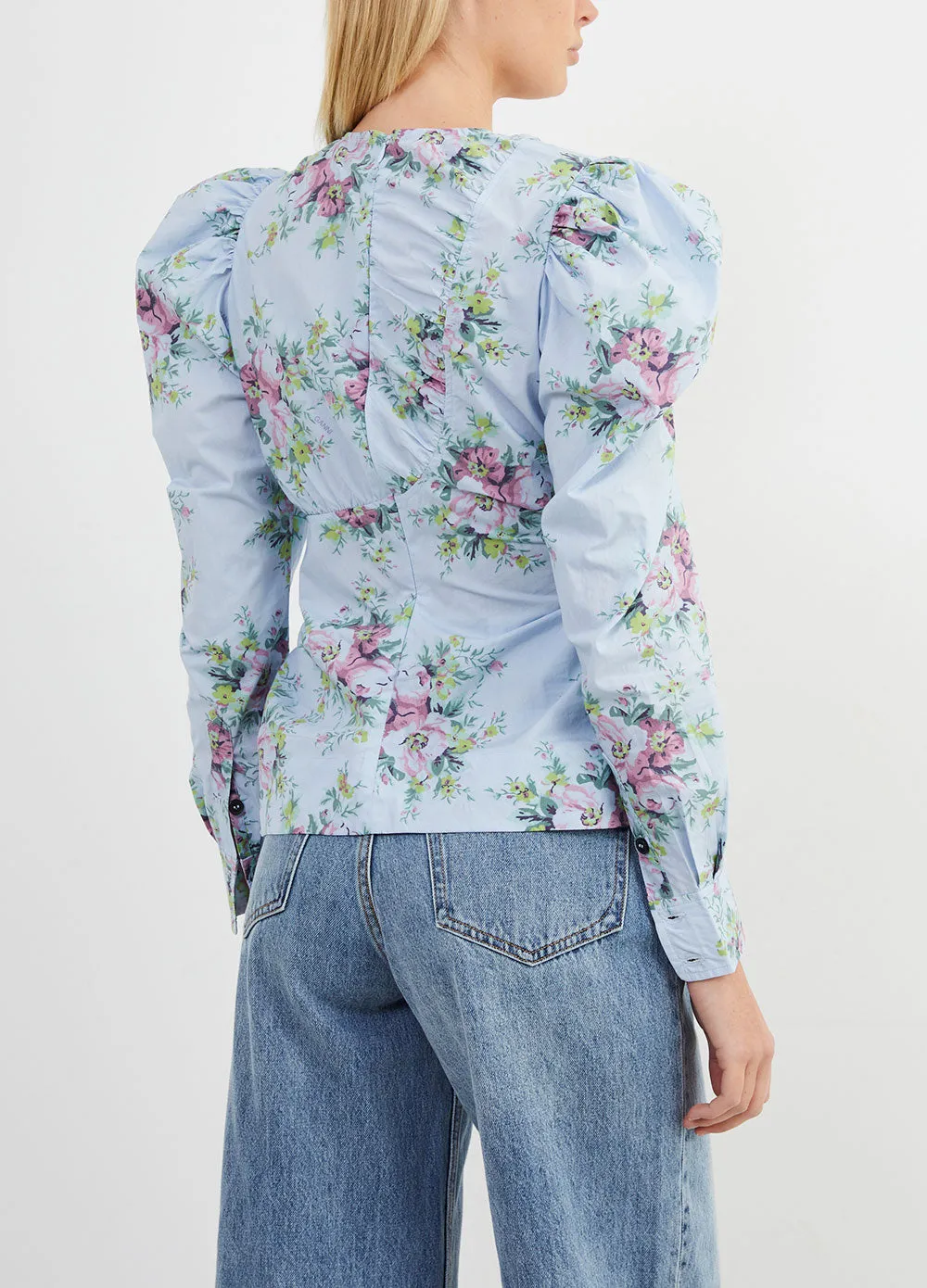 Printed Cotton Poplin Blouse