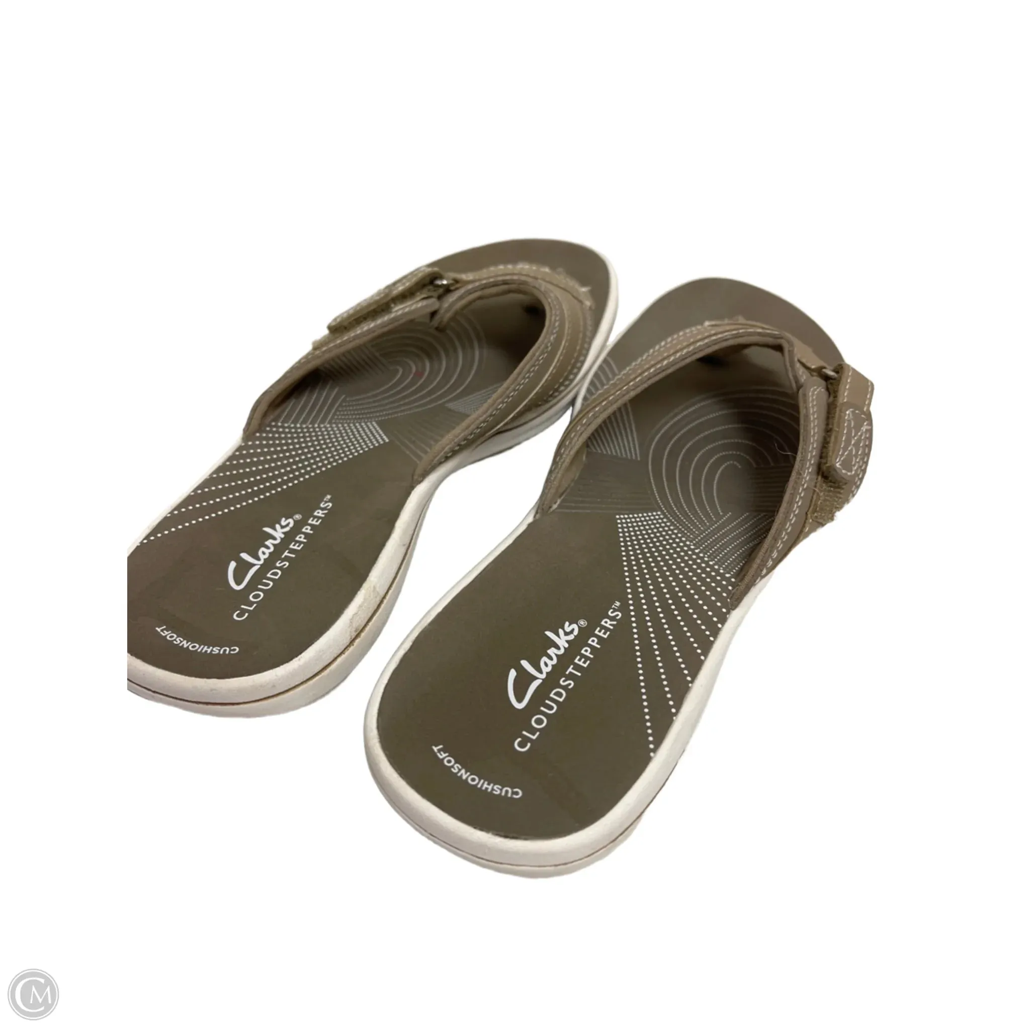 Sandals Flip Flops By Clarks In Grey, Size: 8