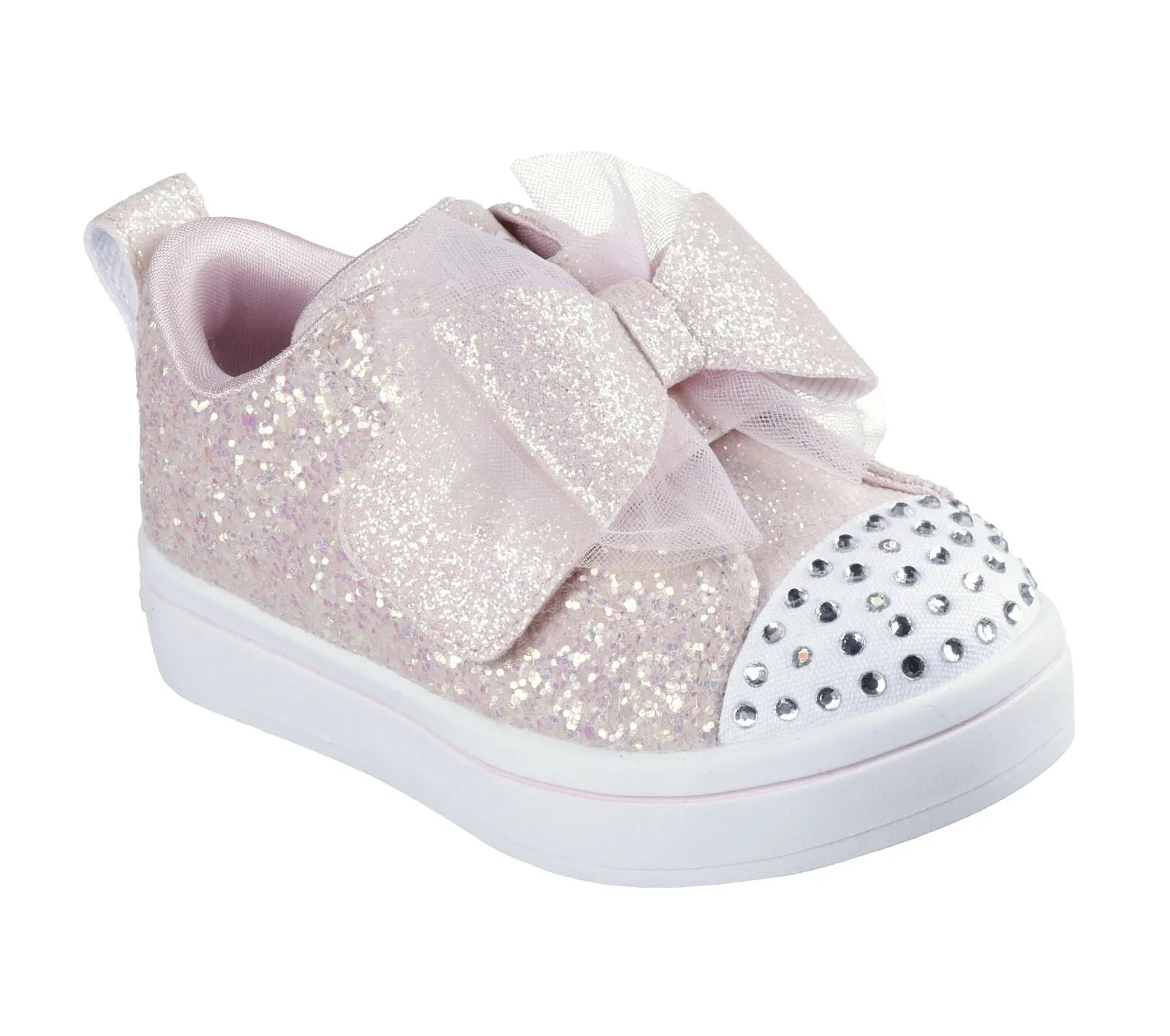 Skechers: Twinkle Toes Twi-Lites Sweetie Bow Light Pink Sneakers