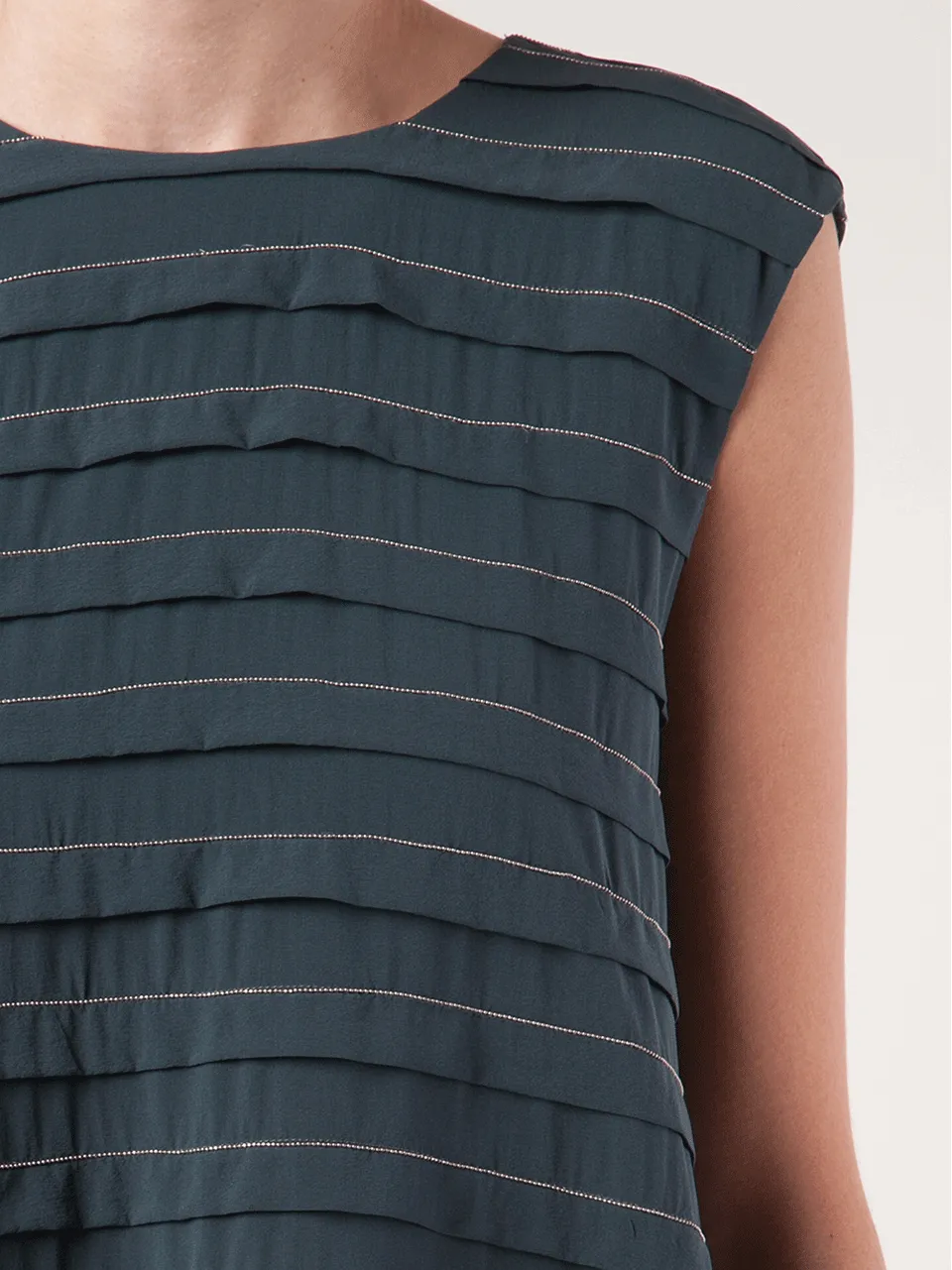 Sleeveless Monili Stripe Top