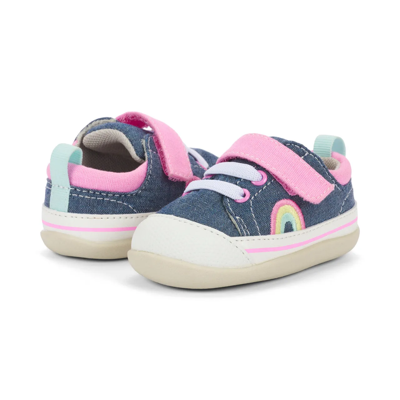 Stevie II First Walker - Chambray/Pink