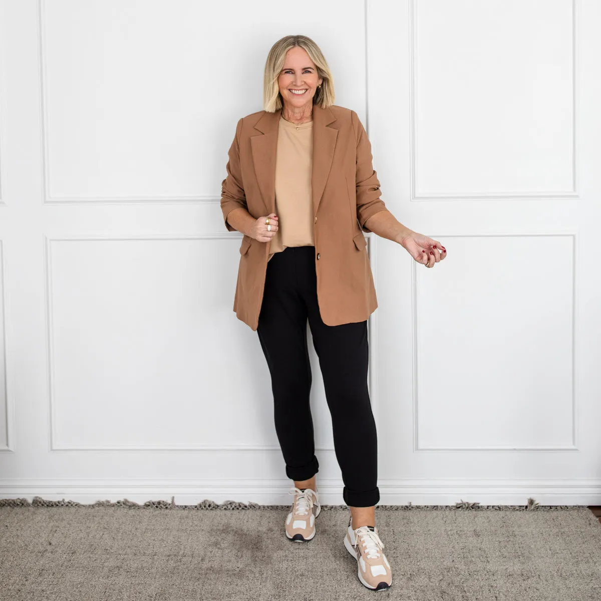 Suzie ponte jogger pant - black