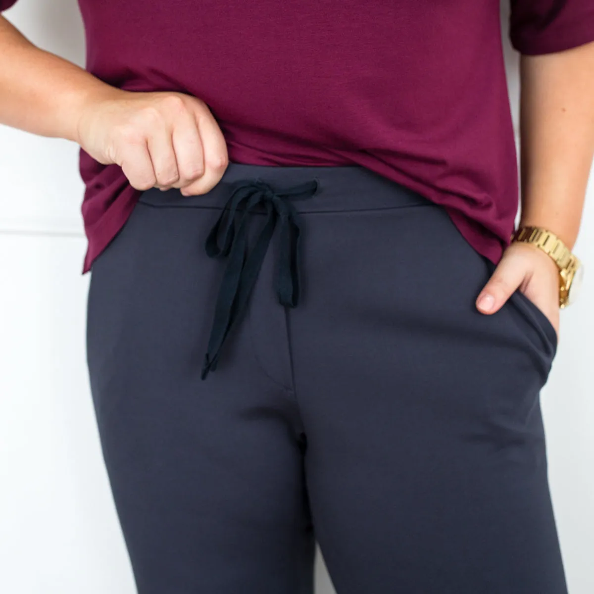 Suzie ponte jogger pant - French navy